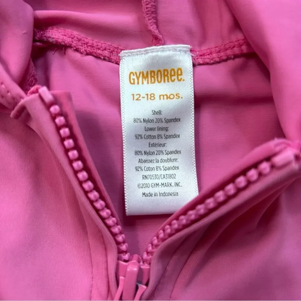 Gymboree Flower Petal Short Sleeve Hooded Beach Swim Shirt Size 12-18 months